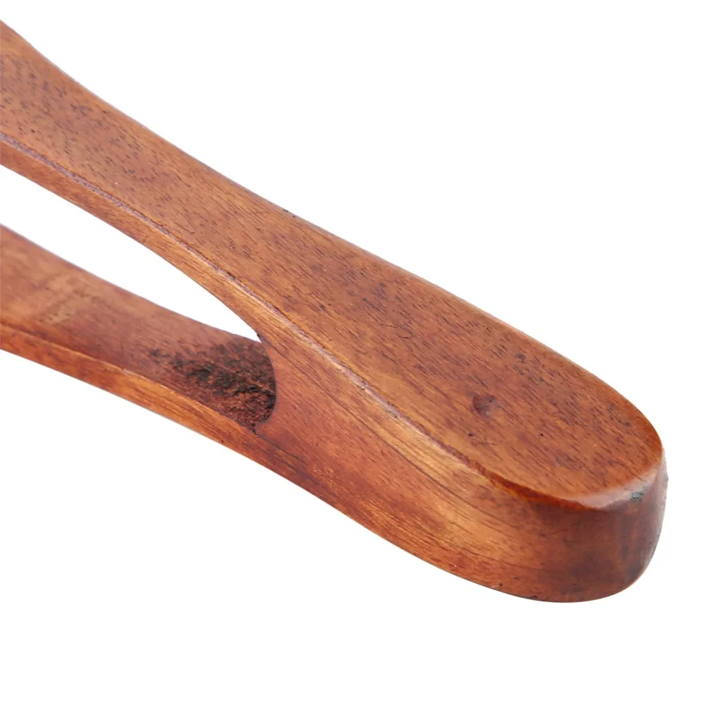 

​2 Pcs Toast Holding ​2 Pieces​ Wooden BBQ Clip Reusable 10.4"​​ BBQ Serving Tong Wood Buffet Food Tongs​ BBQ & Kitchen Serving