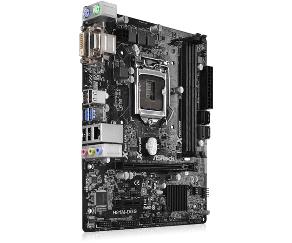 Imagem -03 - Placa-mãe Lga 1150 Intel H81 Suporte 4770 4170 4590 4460 4690 4150 G3420 Cpu Ddr3 16gb Asrock-h81m-dgs