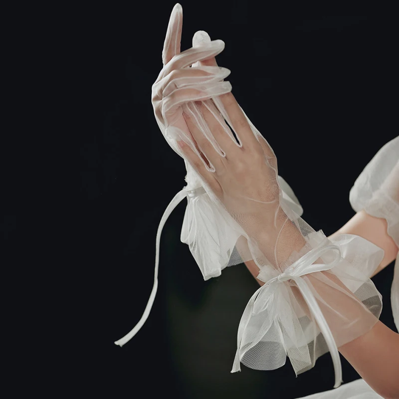 المرأة الذهب المخملية عقدة من الساتان الرجعية الفاخرة نمط اللؤلؤ الديكور أنيقة الزفاف قفازات الزفاف حفلة موسيقية اكسسوارات آداب