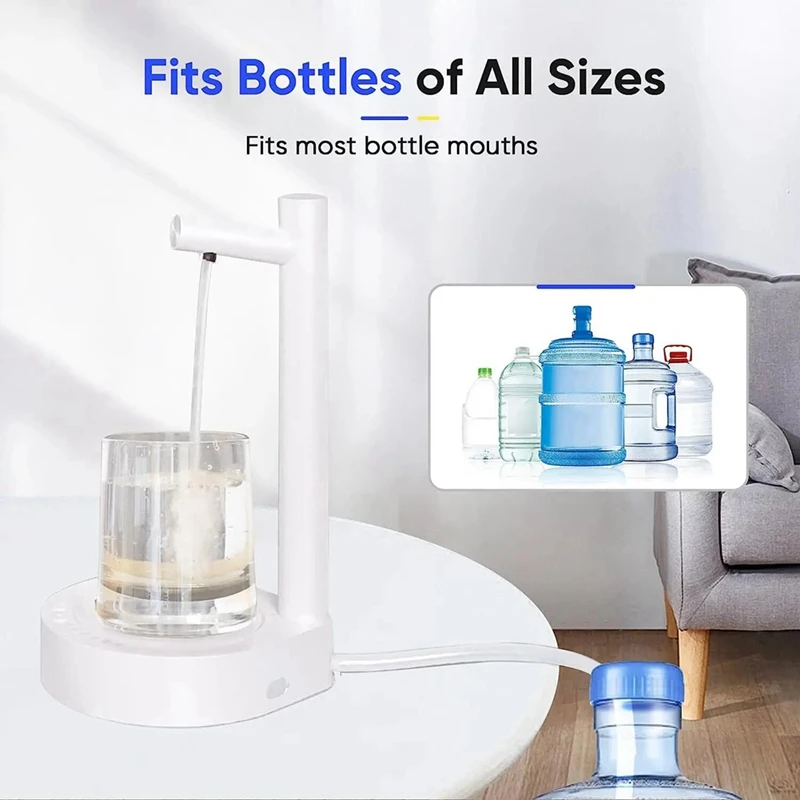 Countertop Water Bottle Dispenser Automatic Smart Electric Water Dispenser For 5 Gallon And Universal Water Bottles-T02C