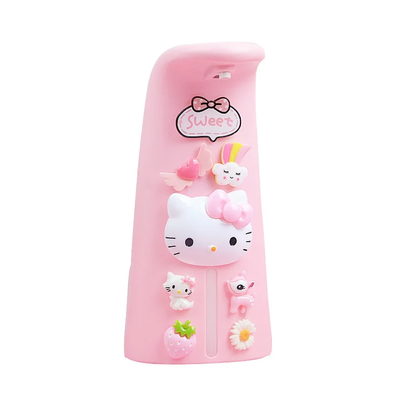 21Cm Sanrios Kawaii Cartoon Hello Kittys Automatic Foam Induction Hand Washing Smart Foam Antibacterial Hand Sanitizer Replacer