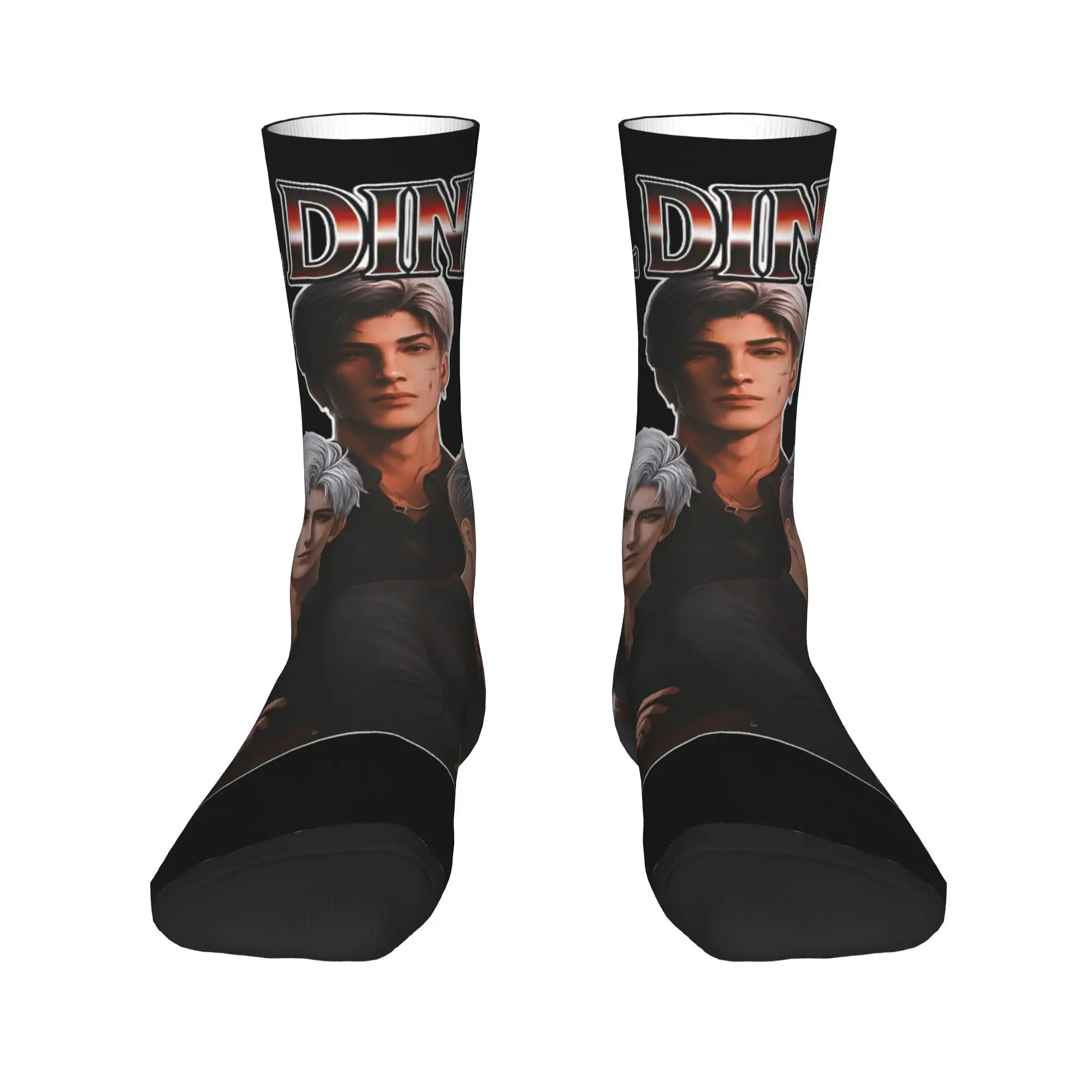 جوارب Love and Deepspace جوارب مضادة للانزلاق للنساء والرجال جوارب متوسطة ناعمة لركوب الدراجات جوارب شتوية بنمط مضحك