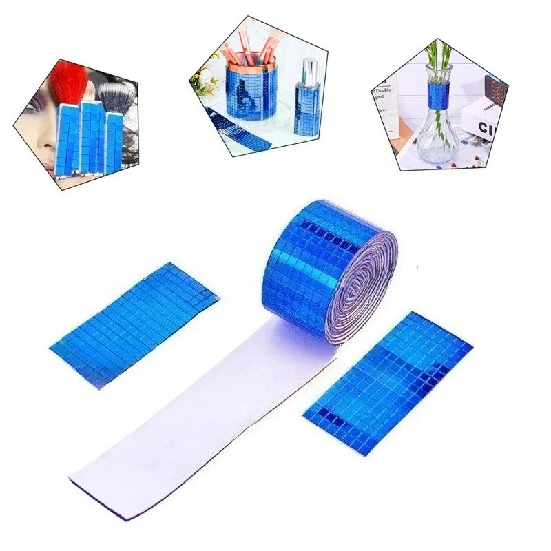 Multiple Colors Mosaic Mirror Self-adhesive Sticker Hand-made DIY Glass Wall Special Self-adhesive Stickers Creative Decor Parts