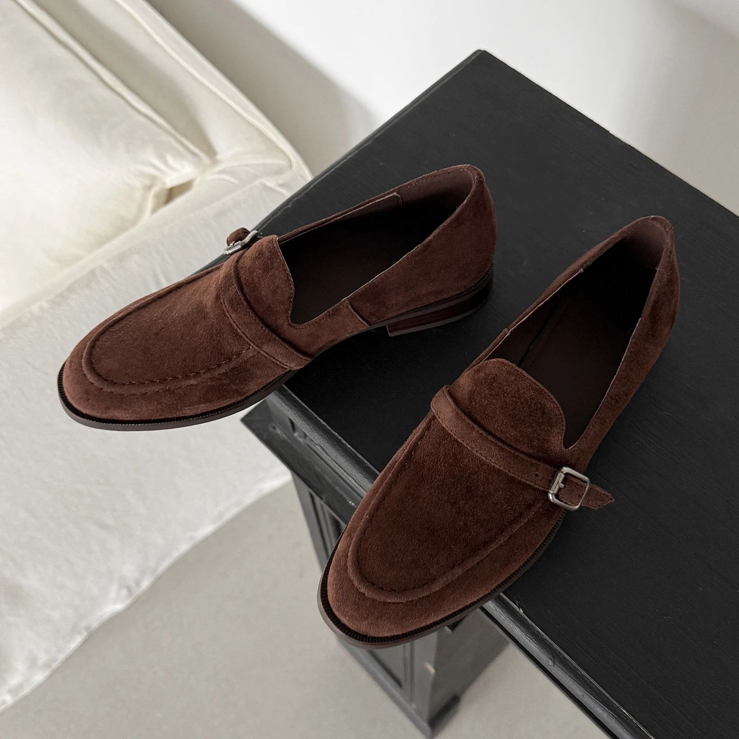2026 Ins Fashion Suede Leather - Loafer Flat Women recension och pris