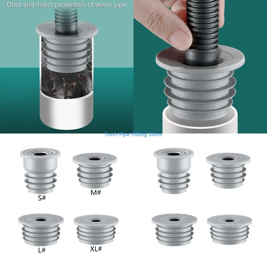 F92B Drain Pipe Hose Seal Deodorant Silicone Plug Sealing Plug for Bathroom Kitchen