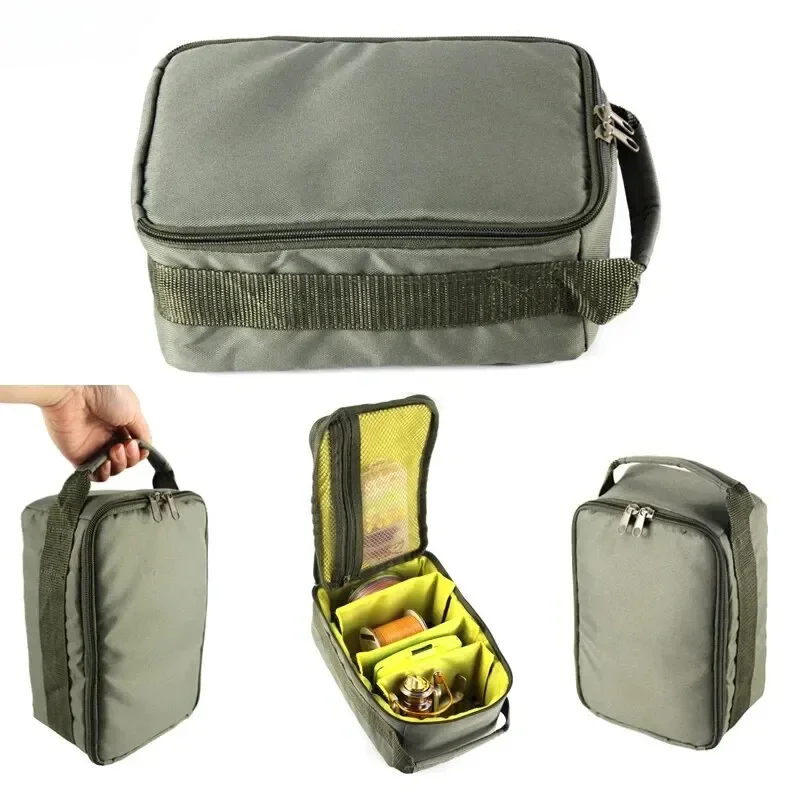 

Oxford Fishing Tackle Bag Large Capacity Portable Fishing Reel Lure Hook Gear Storage Handbag Outdoor Fishing Reel Case