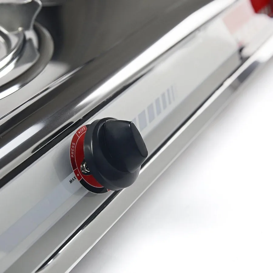 25516 وحدة حرارية بريطانية مزدوجة موقد حامل نطاق البروبان في الهواء الطلق مع موقد شواء البروبان المزدوج للتخييم والنزهات والطهي