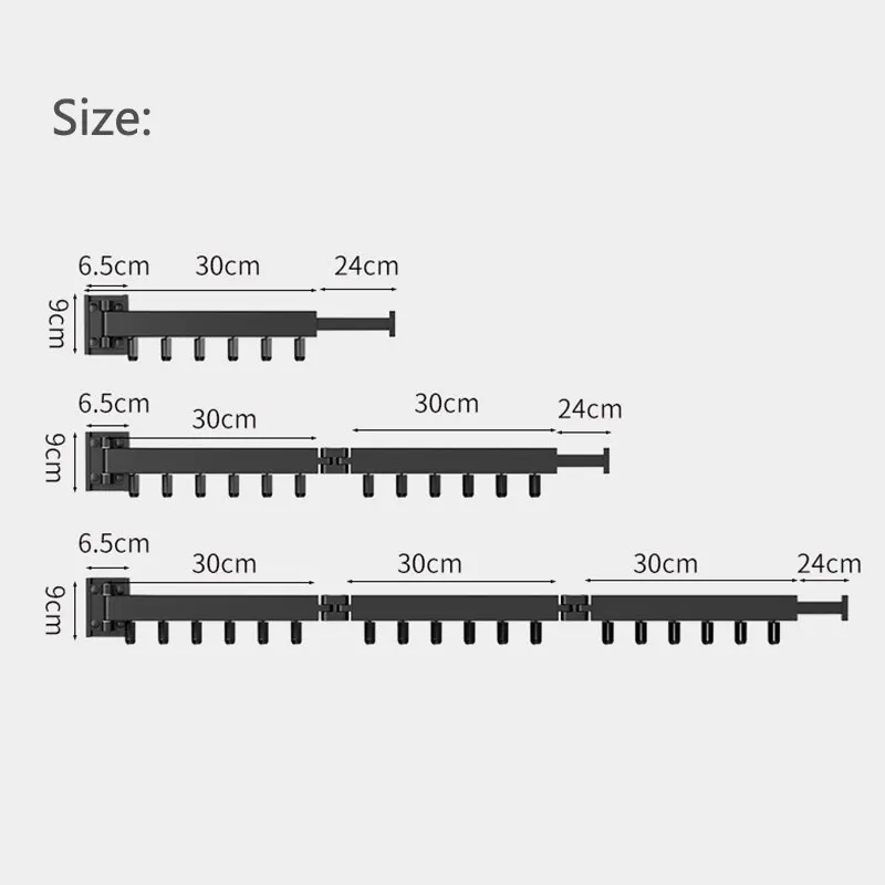 Estante de secado plegable de aleación de aluminio para pared, perfecto para balcón, dormitorio, cocina, sala de estar