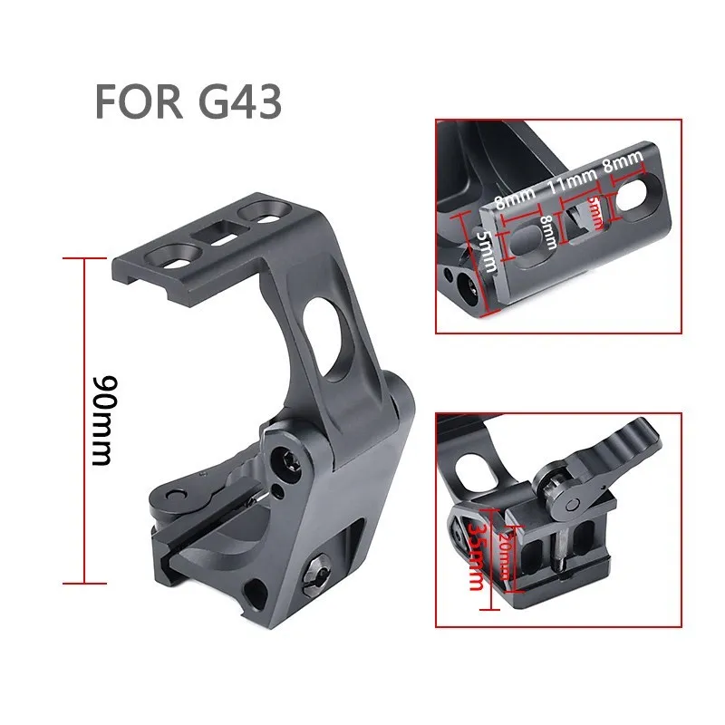 WADSN G33 G43 Foldable Base FAST FTC-AP Magnifie Quick Release CNC Scop Mount Sight Mounts Hunting Accessory Metal