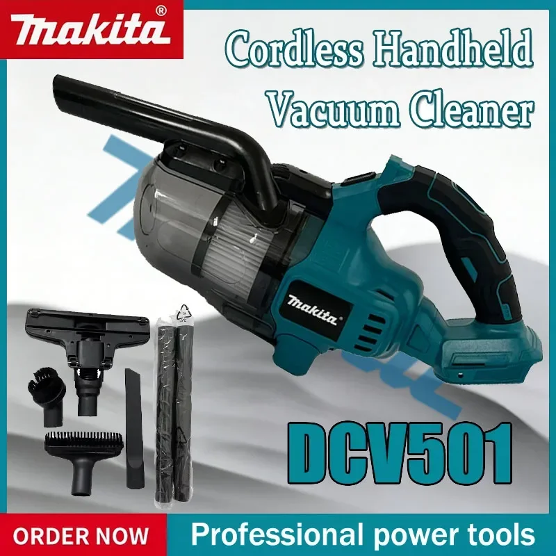 Makita – aspirateur à main sans fil pour sol, collecteur de poussière, pour tapis, voiture, nettoyage des poils d'animaux, outil électrique, batterie 18V