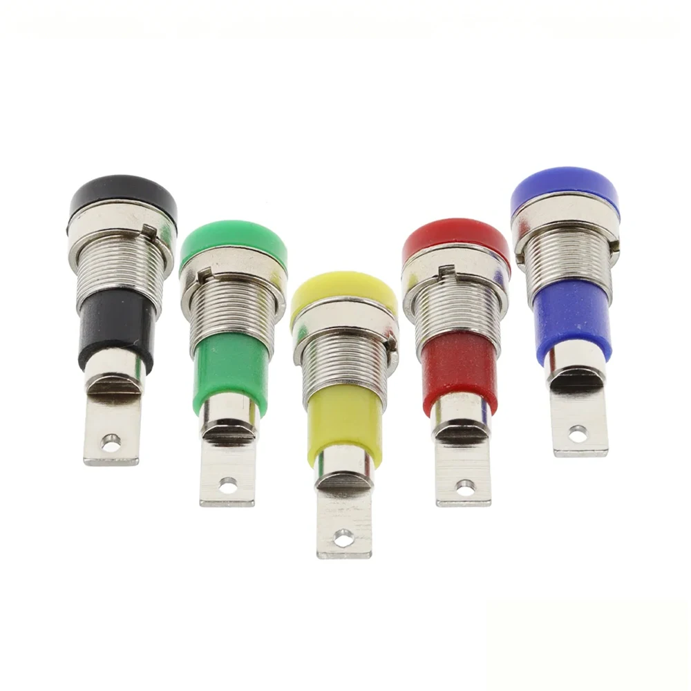 100PCS 2MM 4MM Binding Post Banana Socket Panel Mount Female Jack Plug Wire Test Probe Connector