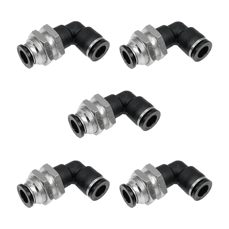 

5 Pcs 3/8In X 3/8In Tube OD Push To Connect Tube Fitting 90 Degree Elbow Pneumatic Quick Connect Fitting