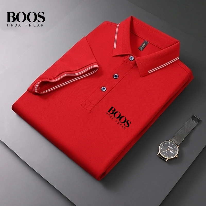 

New Summer High Quality Embroidered Logo Short Sleeve Polo Shirt for Men, Fashionable, Casual, Breathable T-shirt Top