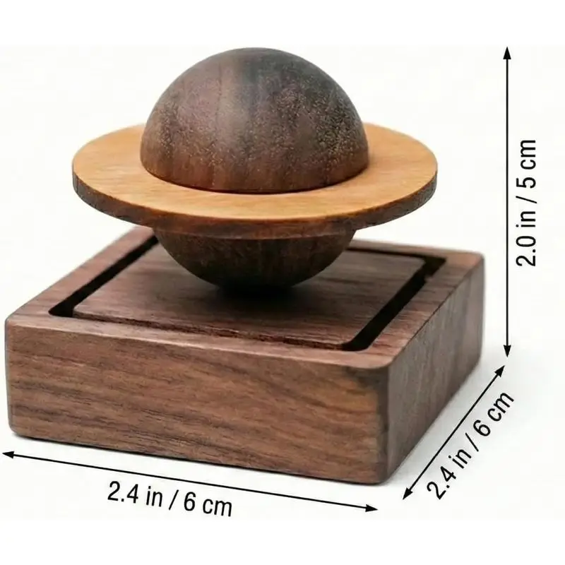 2.4 x 2.4 x 2.0 inches Essential Oil Diffuser - Creative Planet Design, Passive Scent Diffuser (Black Walnut Wood)