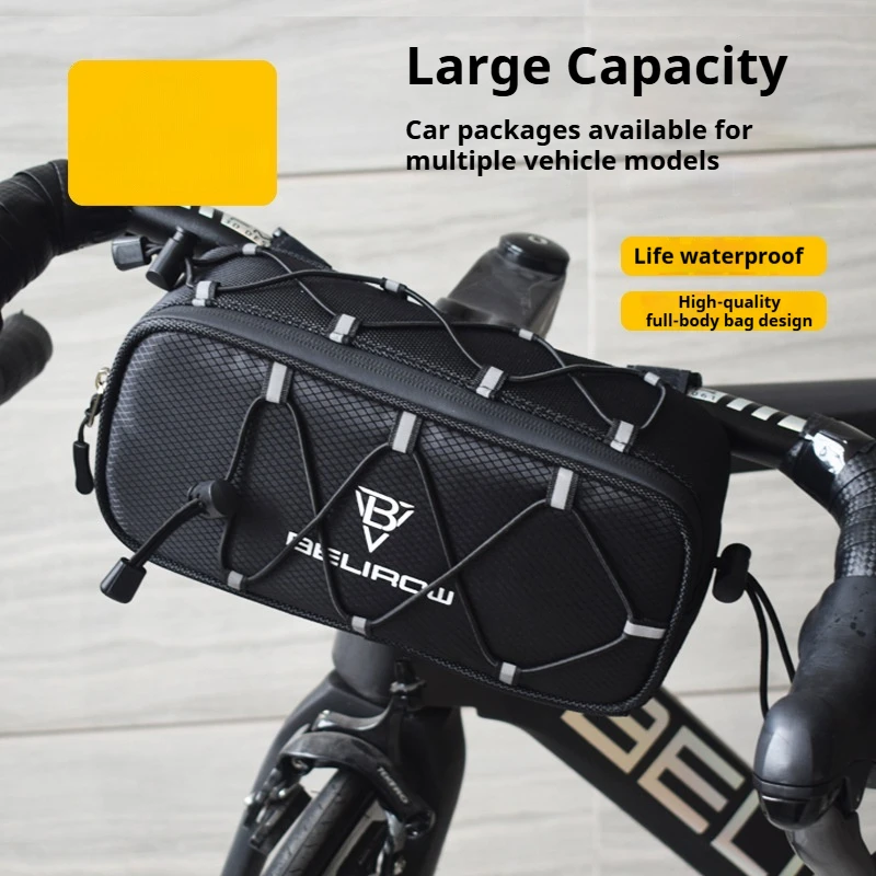 

Hard Case Bicycle Handlebar Bag - Shockproof Bike Front Bag Cycling Storage Pack for Mountain Road Bike Accessories