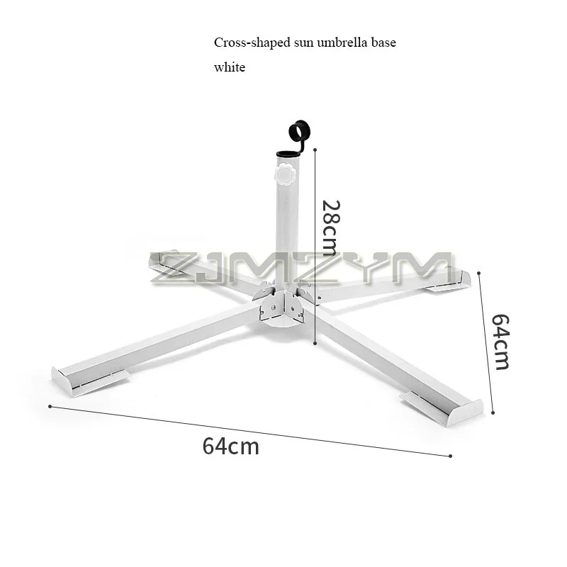 Folding Sun Umbrella Base Tripod Umbrella Cross Iron Base Portable Outdoor Sunshade Fixed Umbrella Holder For Beach Garden Patio