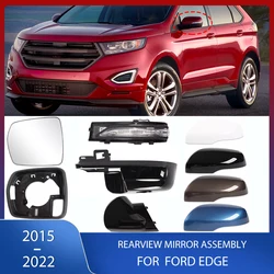 Side Rearview Mirror Cover Frame Lens Turn Signal Lamp Bottom Lower Holder For Ford Edge 2015 2016 2017-2022 Not for US Version