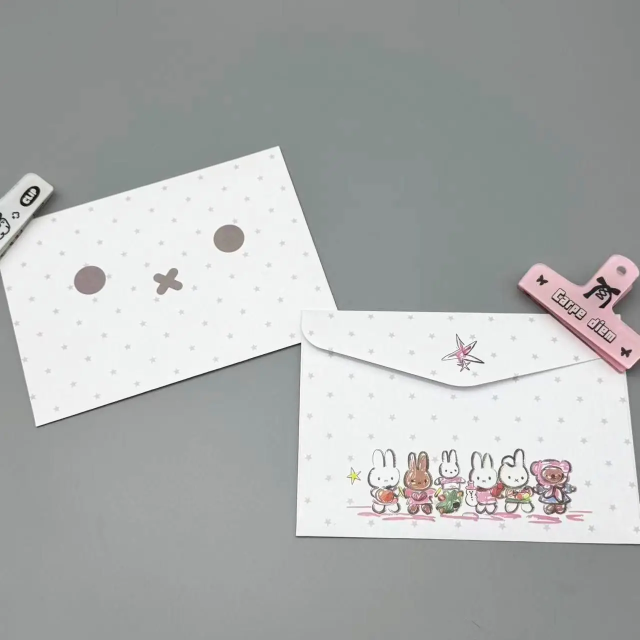 Kawaii Miffy Rabbit Letter Paper & Envelope Set Cute Greeting Cards Handwritten Blessing Gift for Student Confession Cartoon New