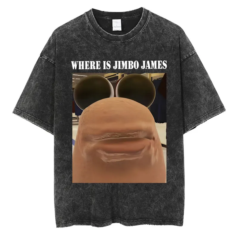 

Funny Marcus The Worm Meme Washed T-shirt Men Women Humor Where Is Jumbo James Vintage T-shirts Oversized Cotton Casual T Shirt