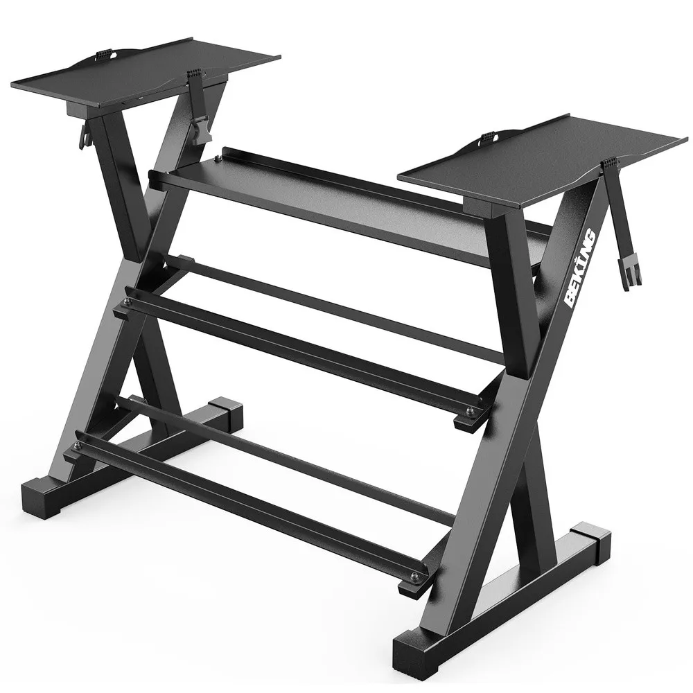 3 Tier Dumbbell Rack 1000LB Capacity Weight Storage Rack for Home Gym Fitness Multifunctional Free Weight Organizer