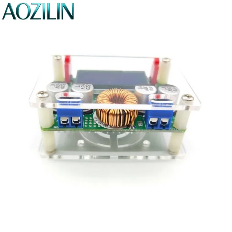 AOZILIN 7A DC-DC 8-60V to 3-32V Adjustable Buck Power Supply Module LCD Voltage Current Display Regulator With Case