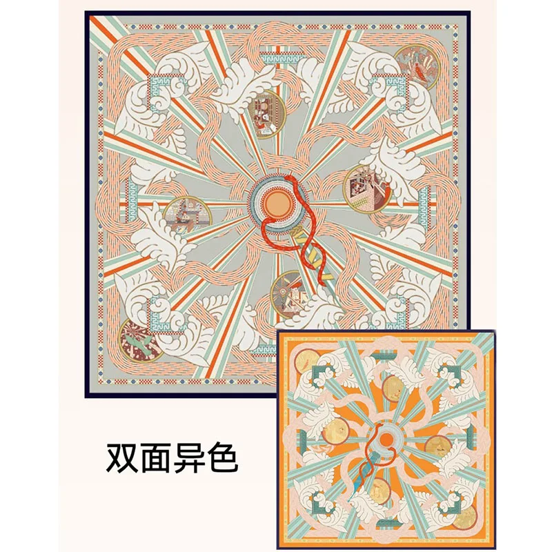 Sep Arrival 100% Real Silk Scarf Shawl Double Sides Different Printing
