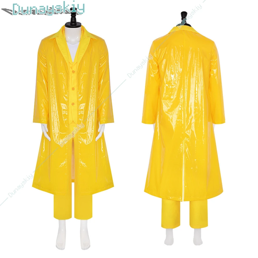 2024 The Fall Guy Movie Cosplay Colt Seavers Yellow Raincoat Coat Pant Uniform Suit Outfit Party Carnival Halloween Costume