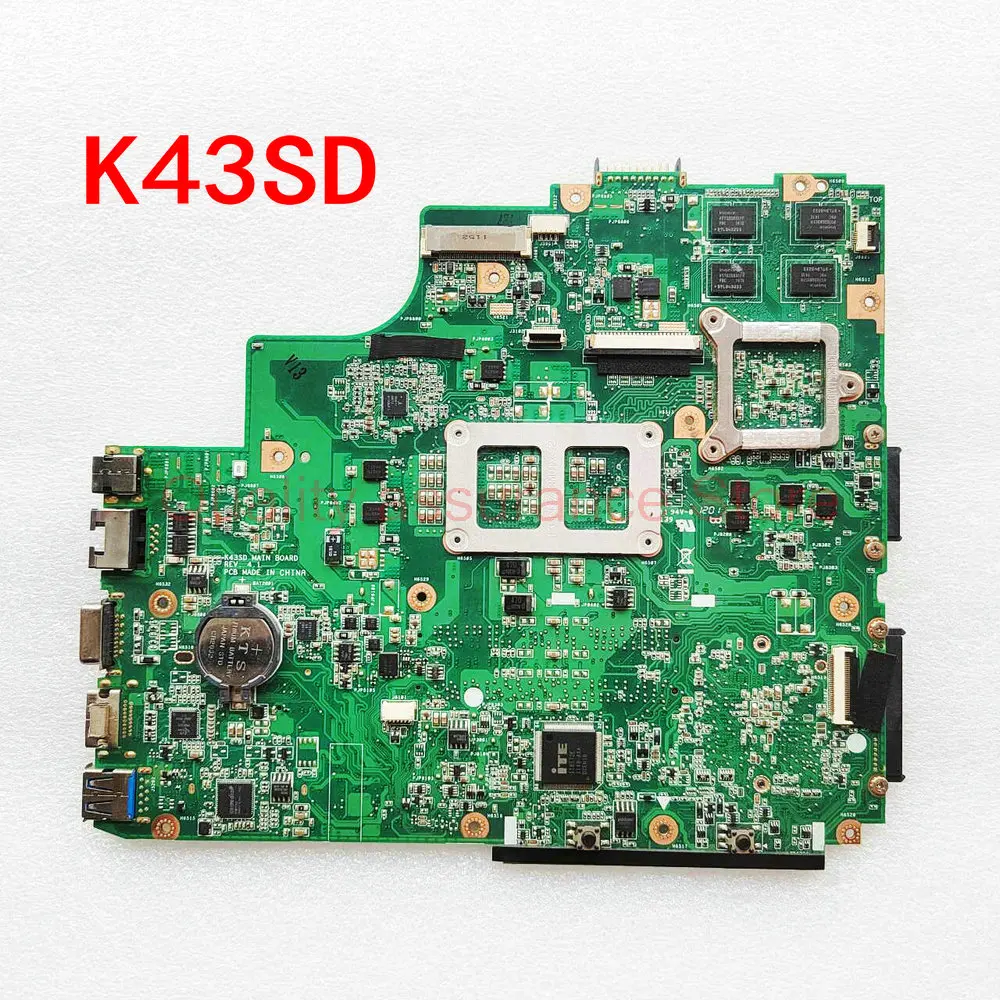 For ASUS A43S K43SD A83S K43E Laptop Motherboard K43SD Laptop Mainboard rev 4.1 I3, I5 cpu GT610M 2G DDR3