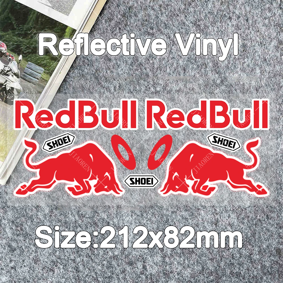 Reflective Red Bull Helmet Stickers Decal Motorcycle Tank Logo Car Bike Sticker for Yamaha Honda Suzuki Ktm