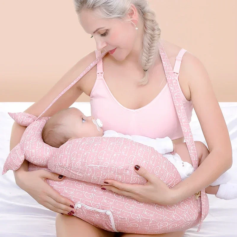 Newborn Breastfeeding Pillow New Multifunctional Halter Waist Support with Shoulder Strap Surround Cushion Baby Nursing Pillow