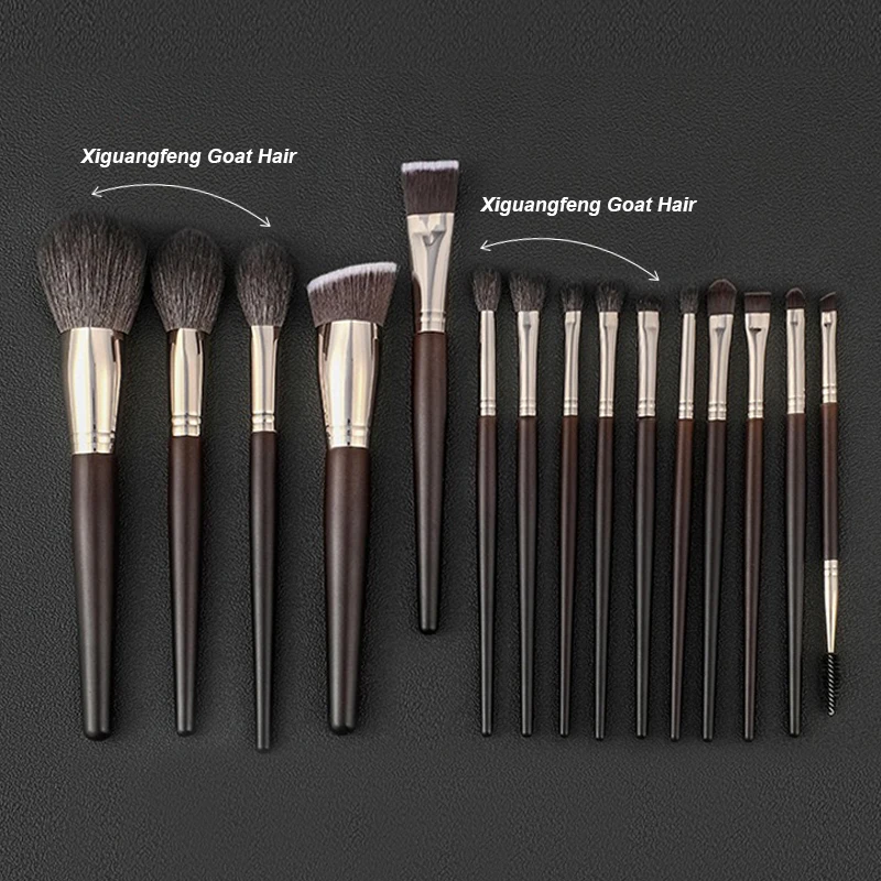 Professional 15 ชิ้นสัตว์ชุดแปรงแต่งหน้าสําหรับ Blush Powder อายแชโดว์คอนซีลเลอร์ Foundation ชุดเครื่องมือความงามที่สมบูรณ์แบบ