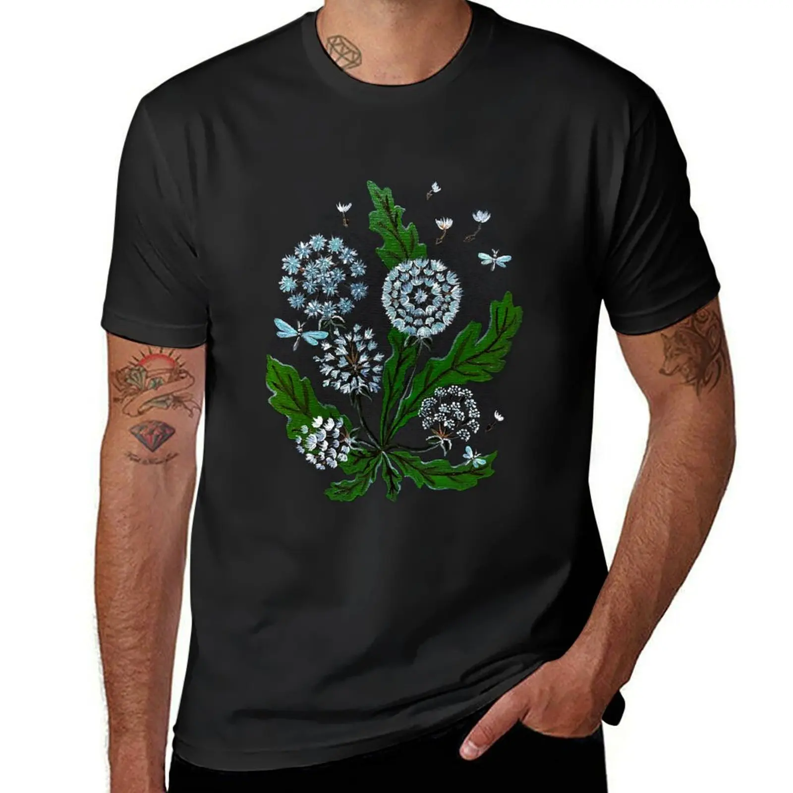 

Dandelions and Dragonflies T-Shirt anime sports fans for a boy new edition plain black t shirts men