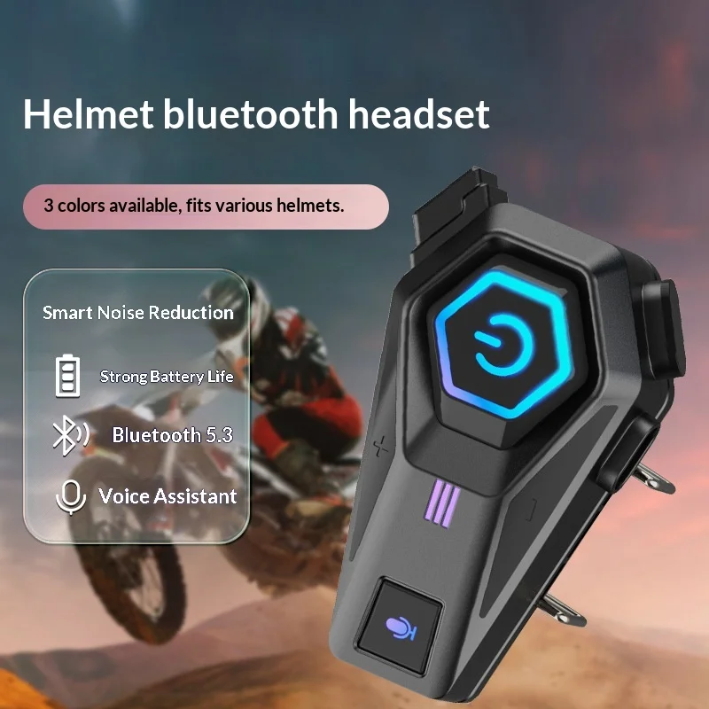 RGB Colorful Light Subwoofer Intelligent Voice Control ANC Sports Headset 5.0 Wireless Helmet Headset