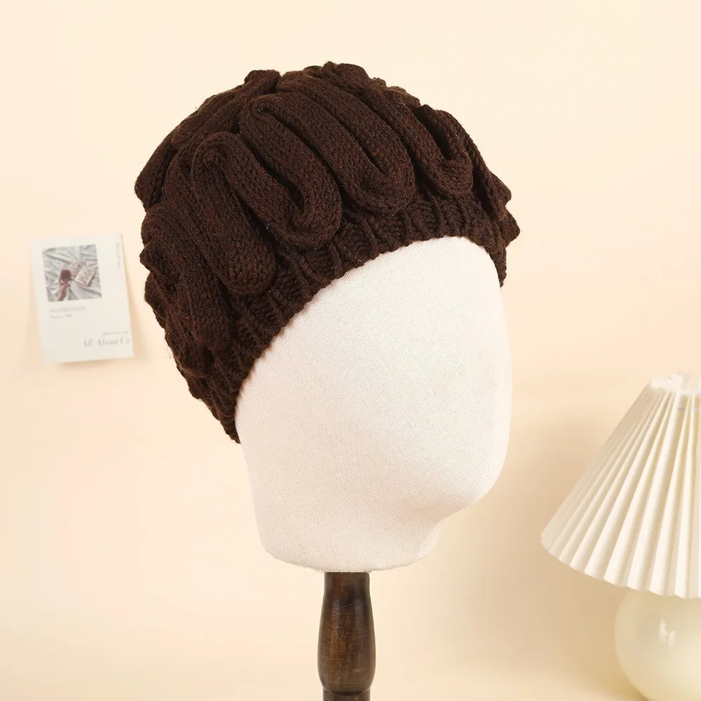 Windproof Creative Knitted Brain Hat Warm Playful Brain Pullover Cap Hip-hop Thick Funny Brain Beanie Cycling