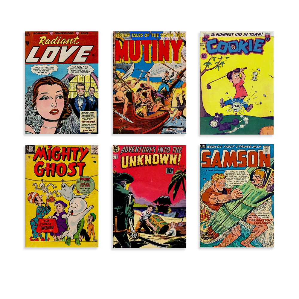 Vintage 1950s Comic Book Cover Poster - Perfect for that Retro 50s Aesthetic - Home and Room Decor Print