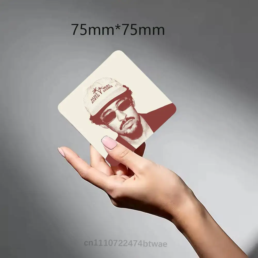 B-Bad B-Bunny Refrigerator Magnet Square Stickers Can Be Used To Personalize Are Ideal Keepsakes Or Gifts