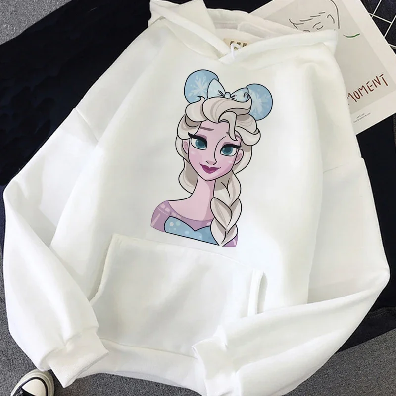 

Kawaii Cartoon Princess Hoodie Ladies Funny Mickey Ears Pattern Streetwear Harajuku Winter Top Hoody Cute Women Sweatshirt