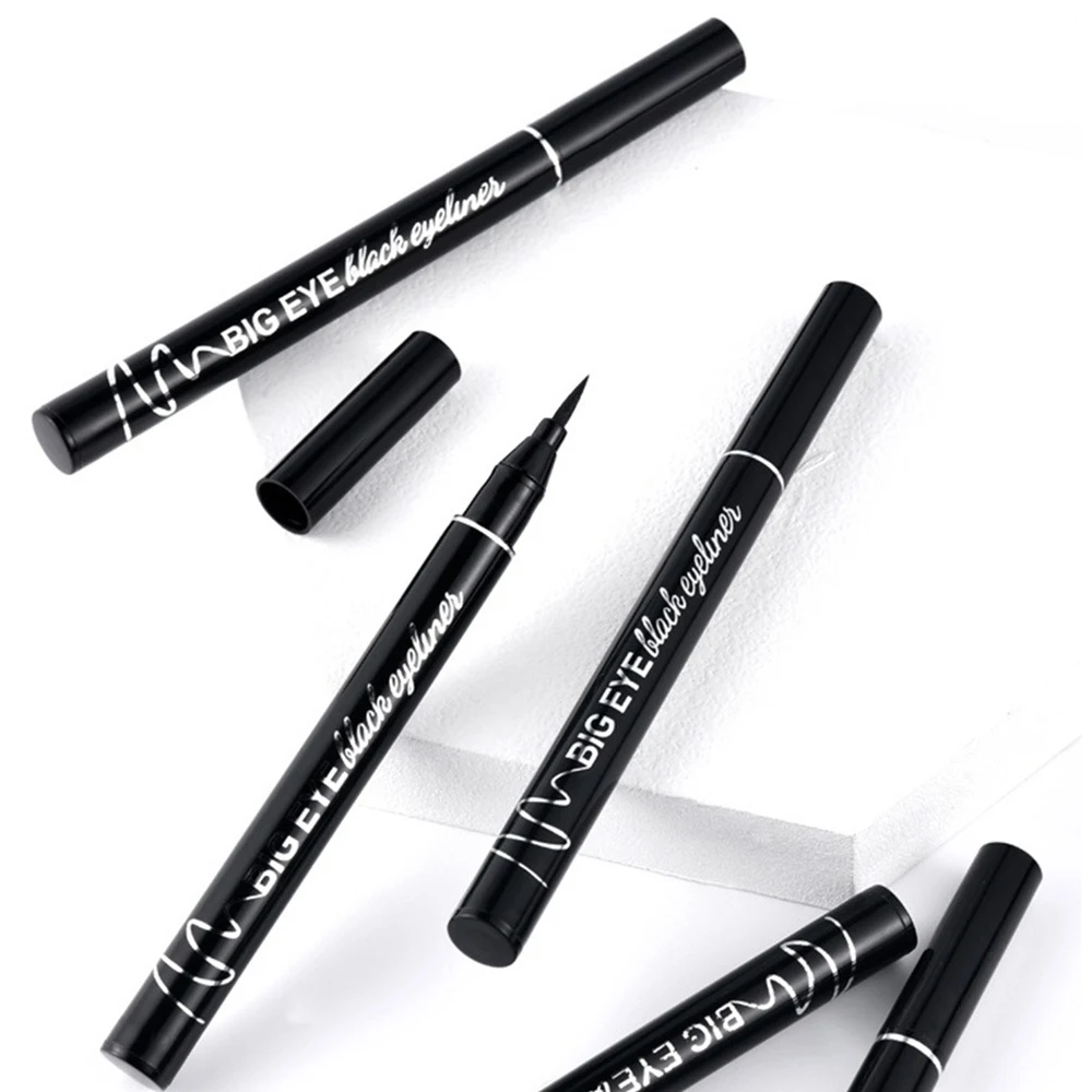 Niezwykle cienkie bardzo delikatny Eyeliner jednolity kolor szybkoschnący Eyeliner gładki makijaż łatwo Eyeliner kosmetyczny