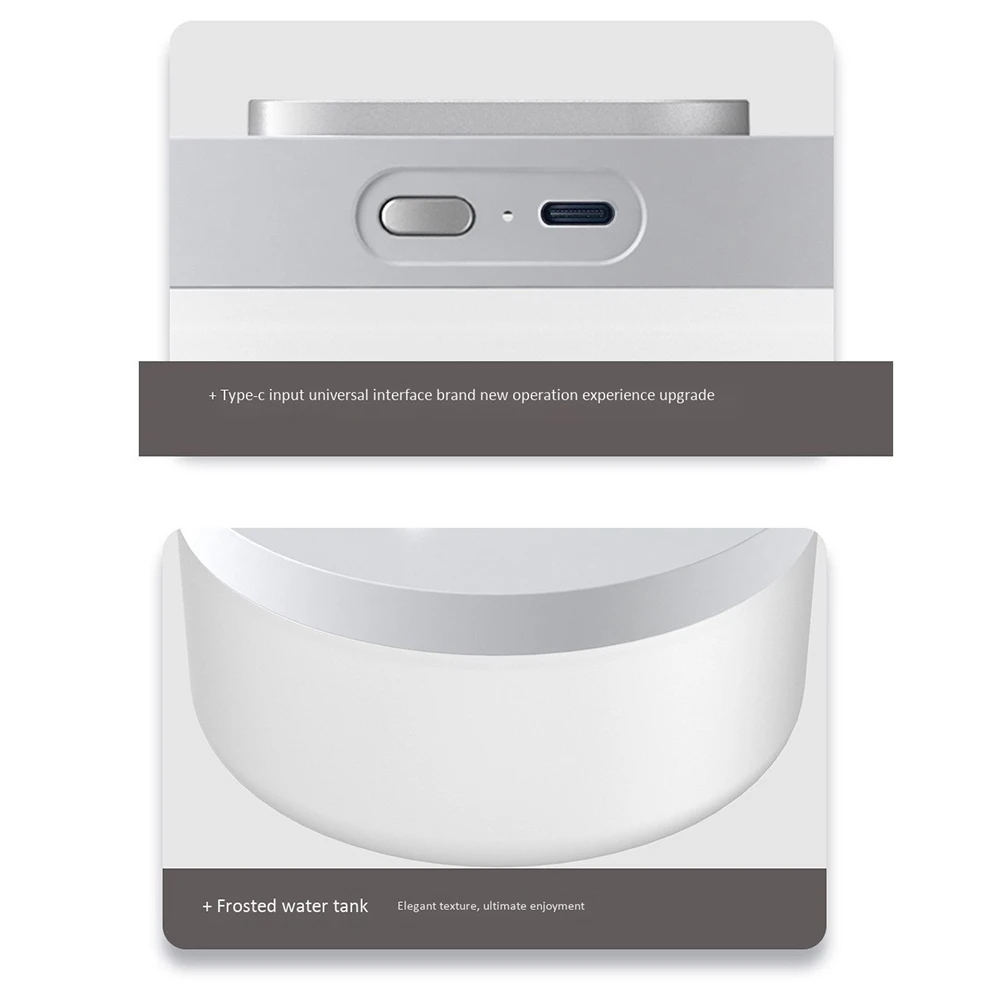 1000 ml Luftbefeuchter mit großer Kapazität, Dual-Spray, USB wiederaufladbar, kabelloser Ultraschall-Aroma-Diffusor, Lichtnebelgerät, Weiß