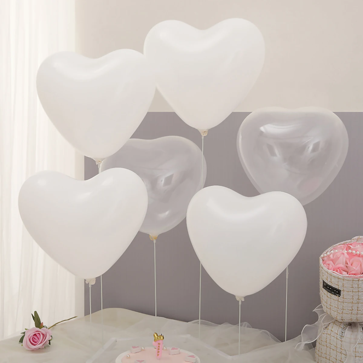 Love balloon table floating bracket birthday party decoration