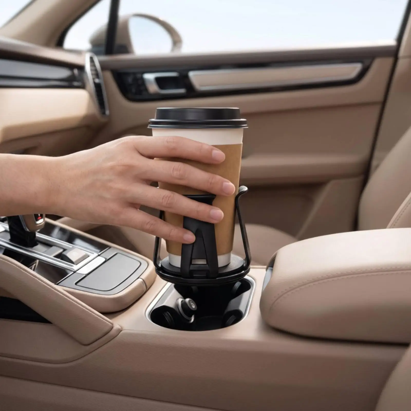 Car Cup Holder Limiter Anti-Bump Cup Holder Limiter with Flexible Arms