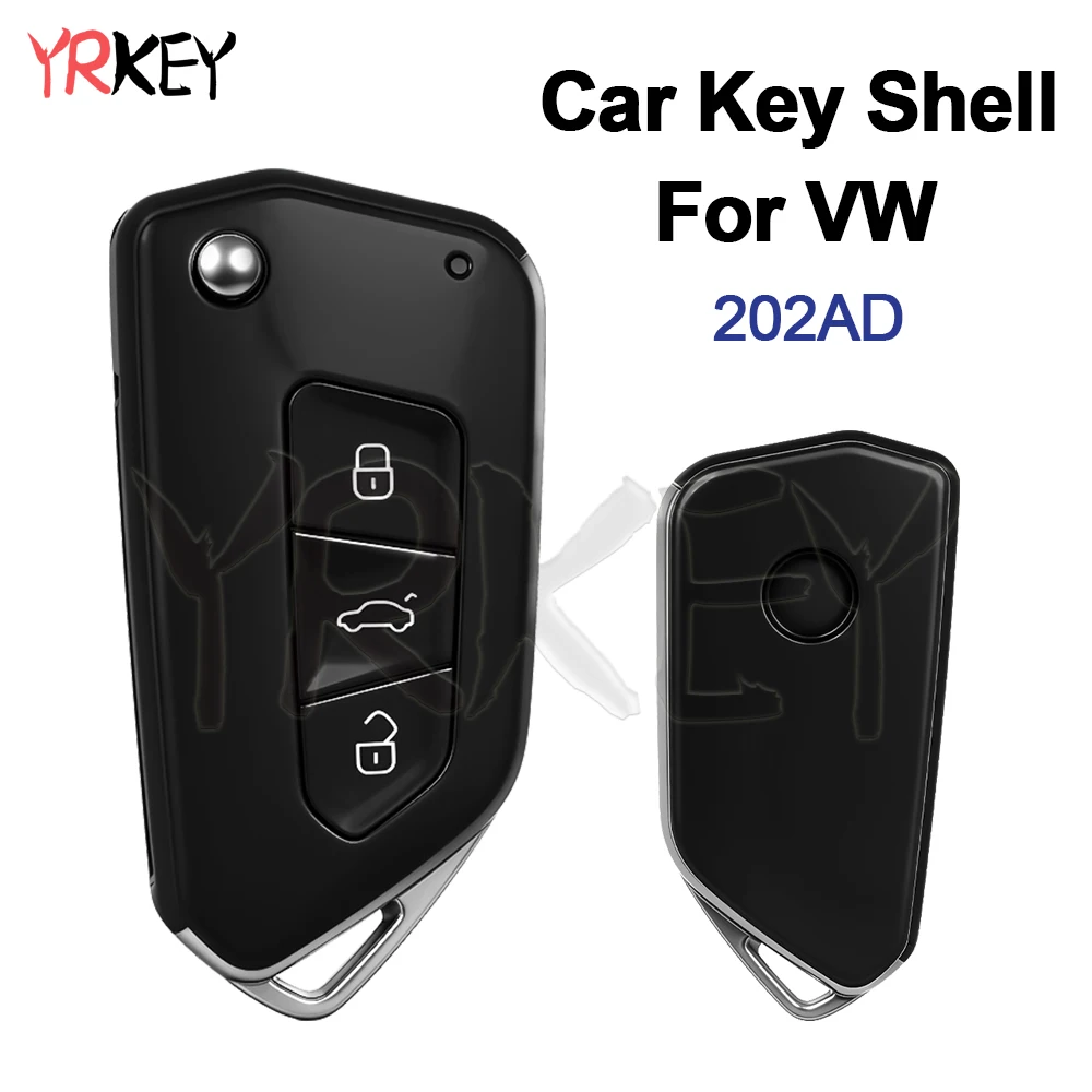 

Modified Flip Remote Control Car Key Case For VW Polo Tiguan Jetta Golf For Skoda For Seat 202AD Replace Key Fob Cover Housing