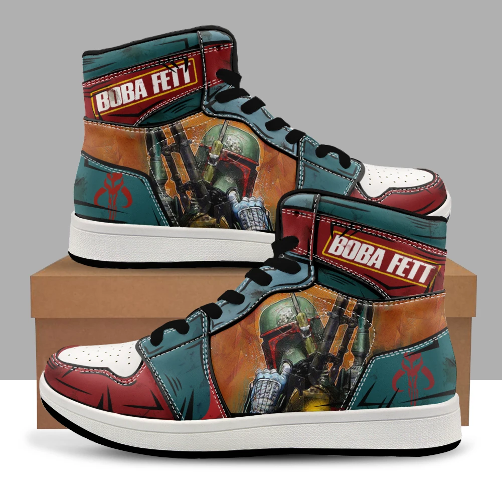 SW Stormtrooper 3D Print Sneakers Anime Cartoon High Top Basketball Sports Casual Men's Shoes Halloween Costume for Man Boys