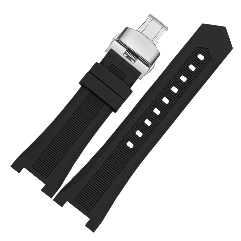 Notched silicone rubber watch strap For Omega Constellation 131.33/131.13 Refit to replace the diving wristband 24x14mm 24x15mm - view 6