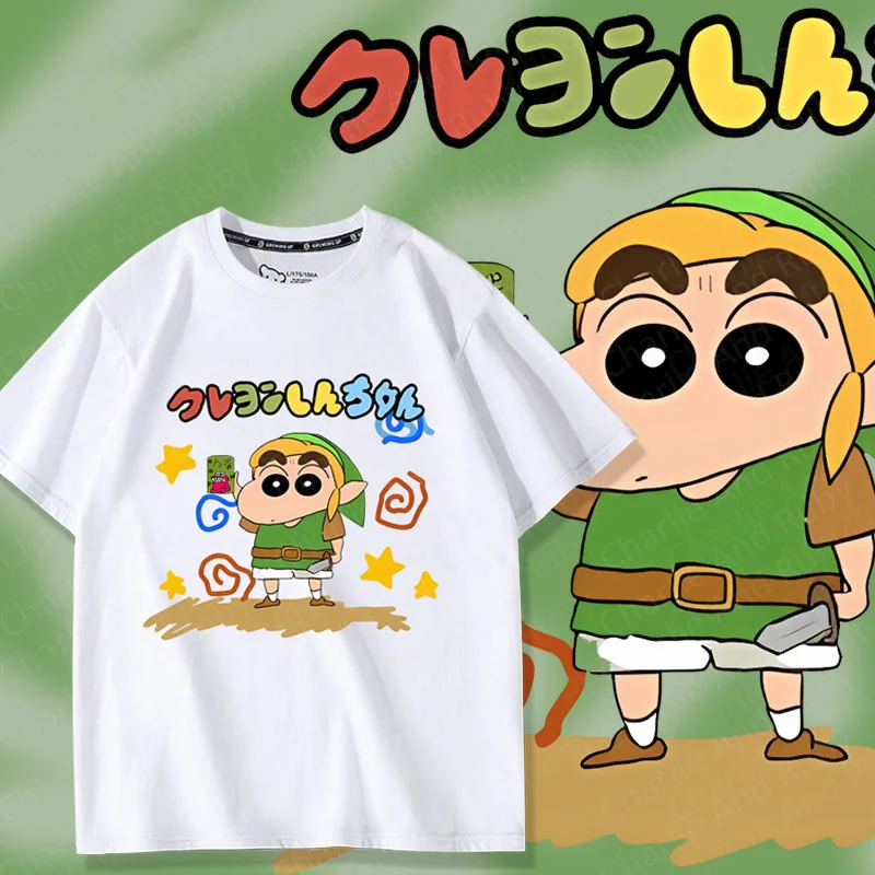 Legend Of Zelda Link Crayon Small New Cotton girocollo t-shirt a maniche corte abbigliamento estivo da uomo e da donna Trend Fashion