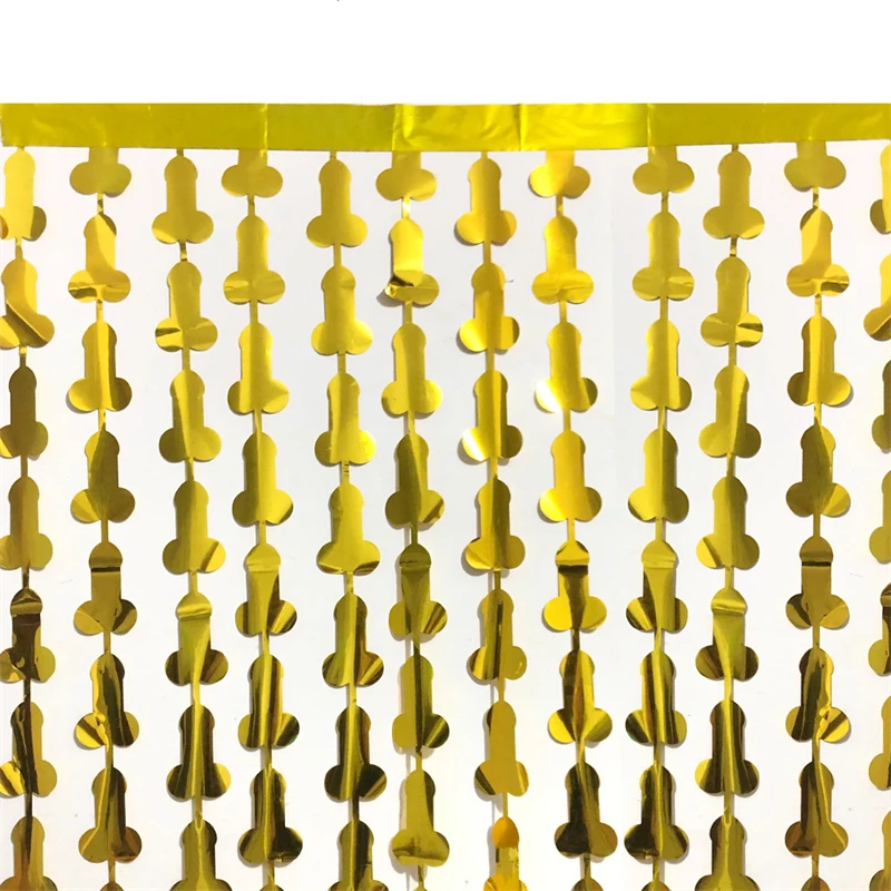 1 حقيبة 1x2 متر احباط ويلي القضيب هامش الستائر راية الدجاجة ليلة العازبة حفلة جارلاند خلفية دش الزفاف ديكور الزفاف