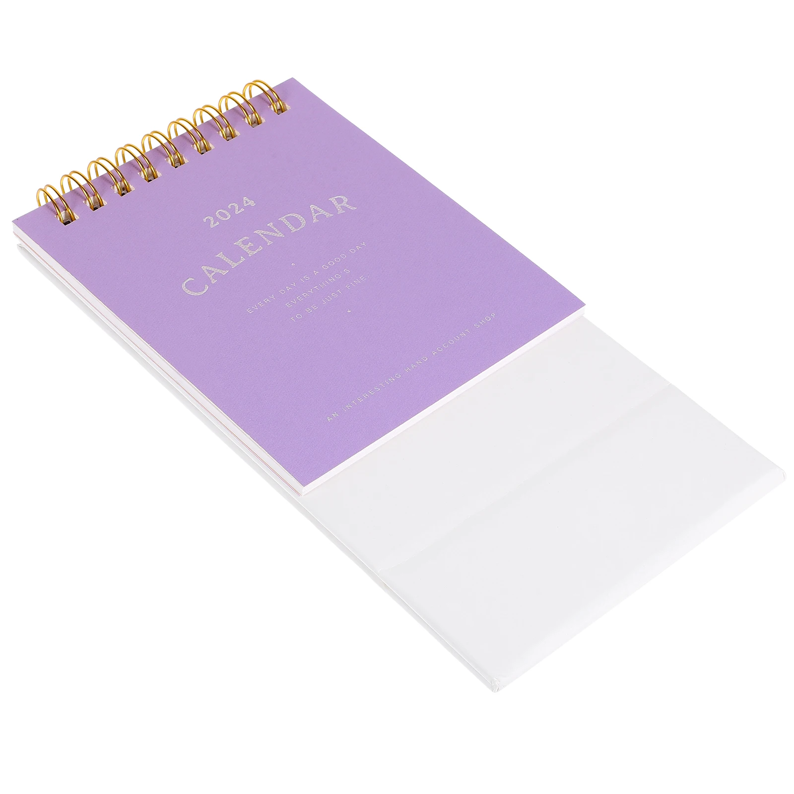 Desktop Calendar 2024 Thick Paper Simple Design Monthly Planner Home Office Decor Coil Binding Practical Tabletop Small