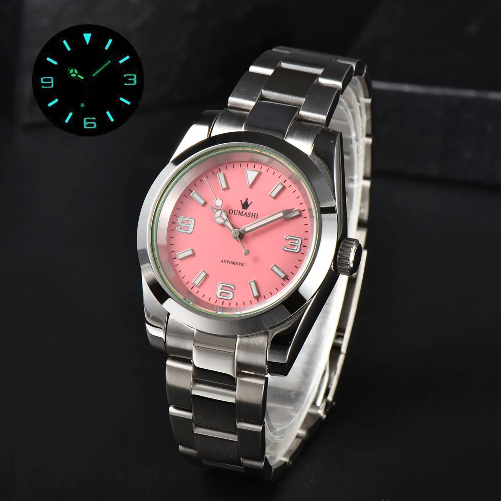 Relojes NH35 de edición limitada a la moda de 39 mm para hombres con movimiento automático japonés NH35 m114200-0023/116000 puede personalizar el logotipo