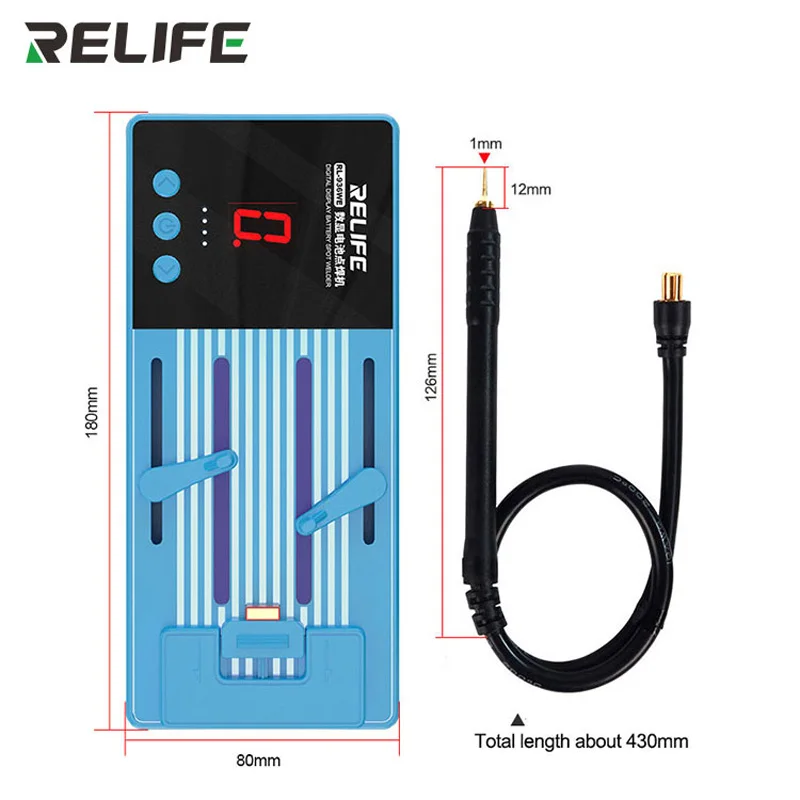 RELIFE RL-936WE Digital Display Battery Spot Welding Machine with 6-speed Mode Nickel Plate 18650 Battery Spot Welder
