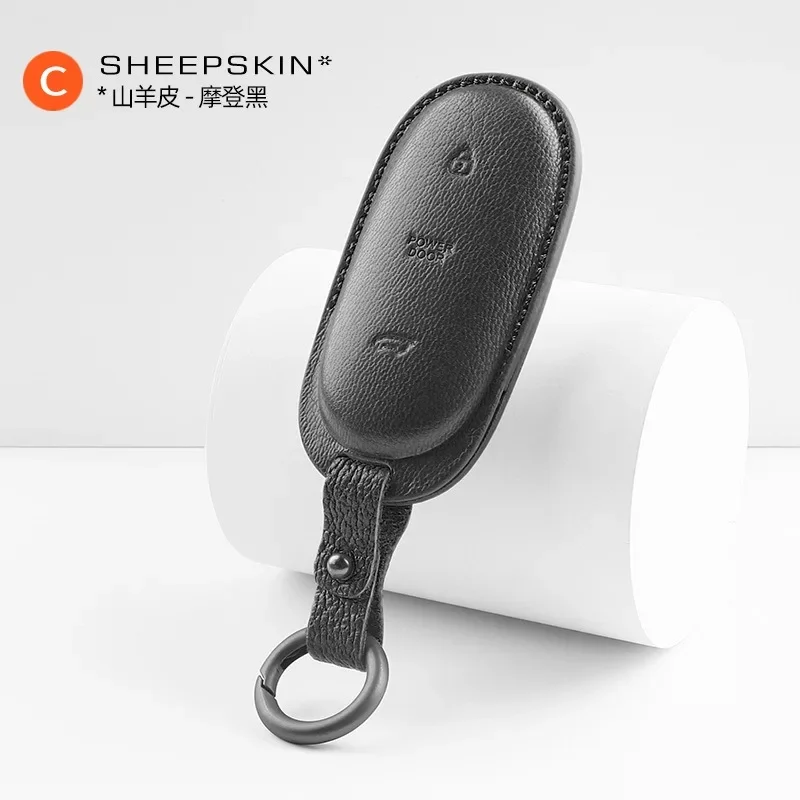 

Leather Car Key Case Full Cover Shell for Li Auto MEGA Button Protector Shell Accessories